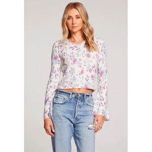 Saltwater Luxe Vittoria Floral Sweater White Multi Size M